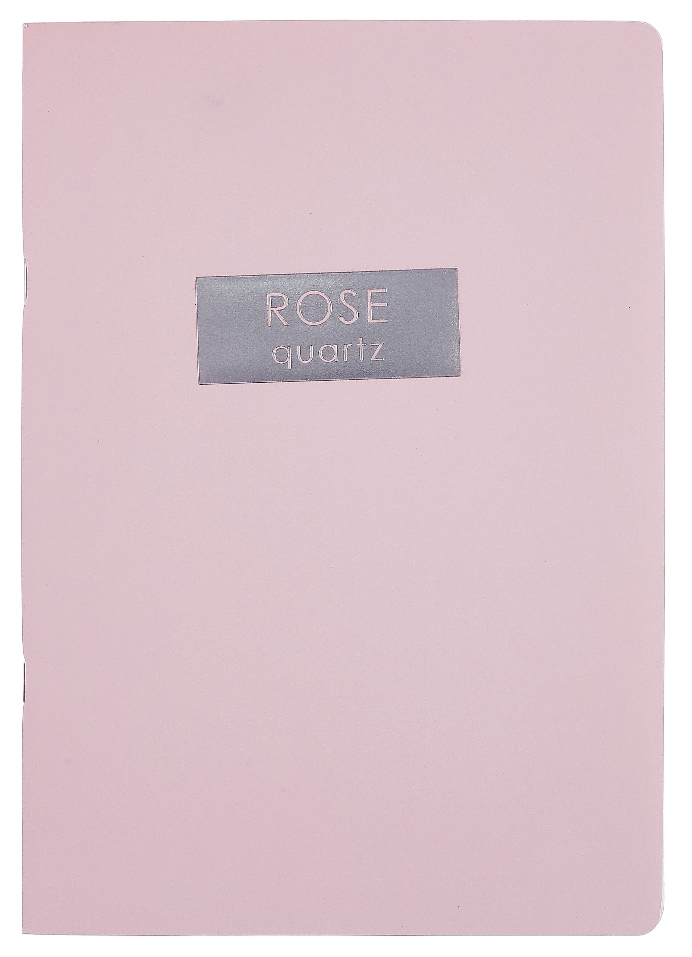

Тетрадь А4 48л кл. "Rose Quartz" скрепка, мел.картон, выб.лак, печ.пантон, ламинация soft touch, тиснение фольгой