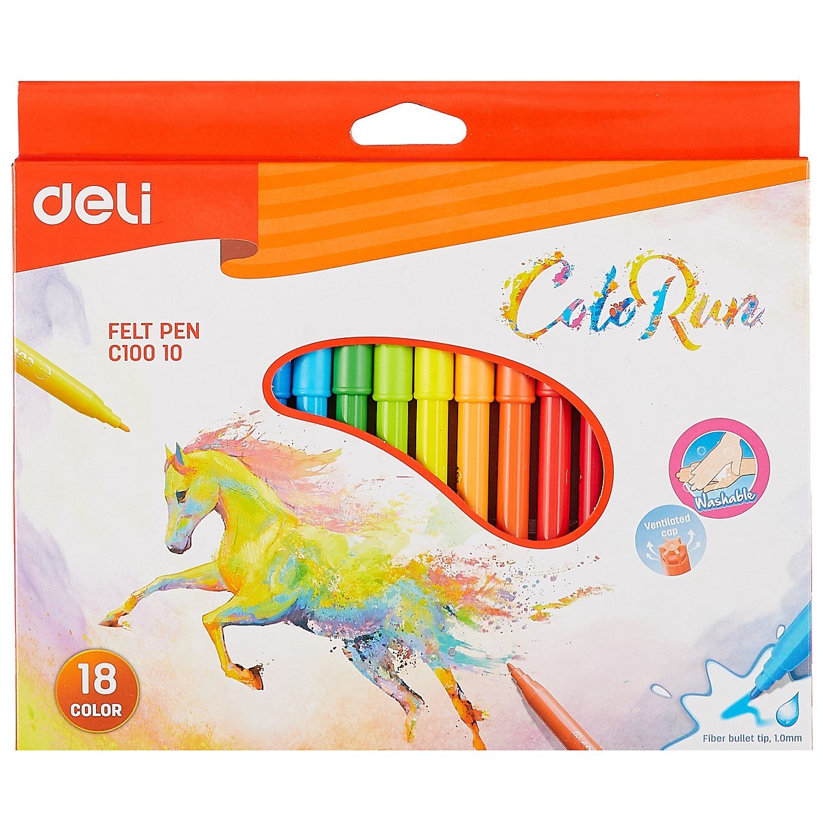 

Фломастеры Deli, Color Run, 18 цветов