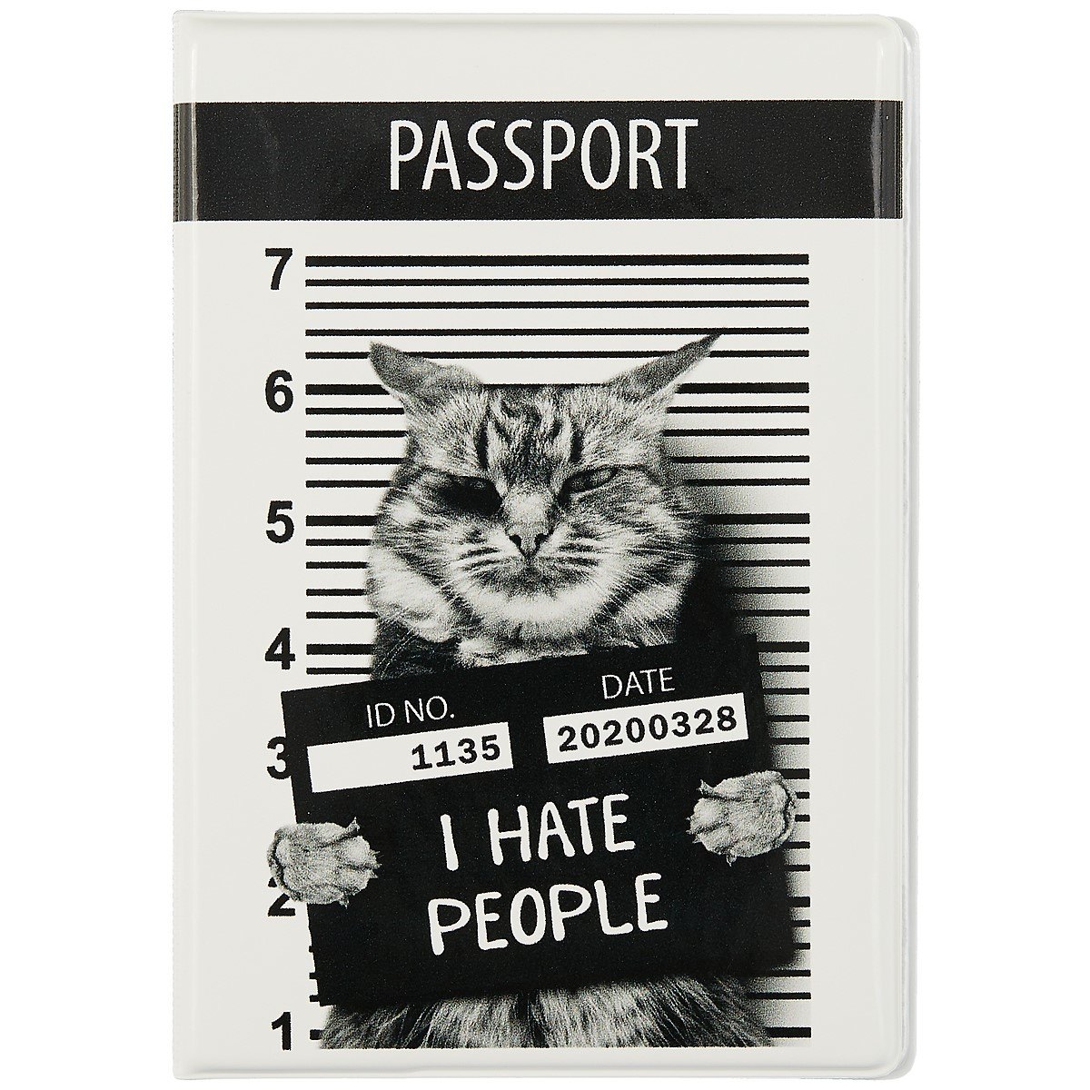 

Обложка для паспорта Кот I Hate People (ПВХ бокс) (ОП2021-271)