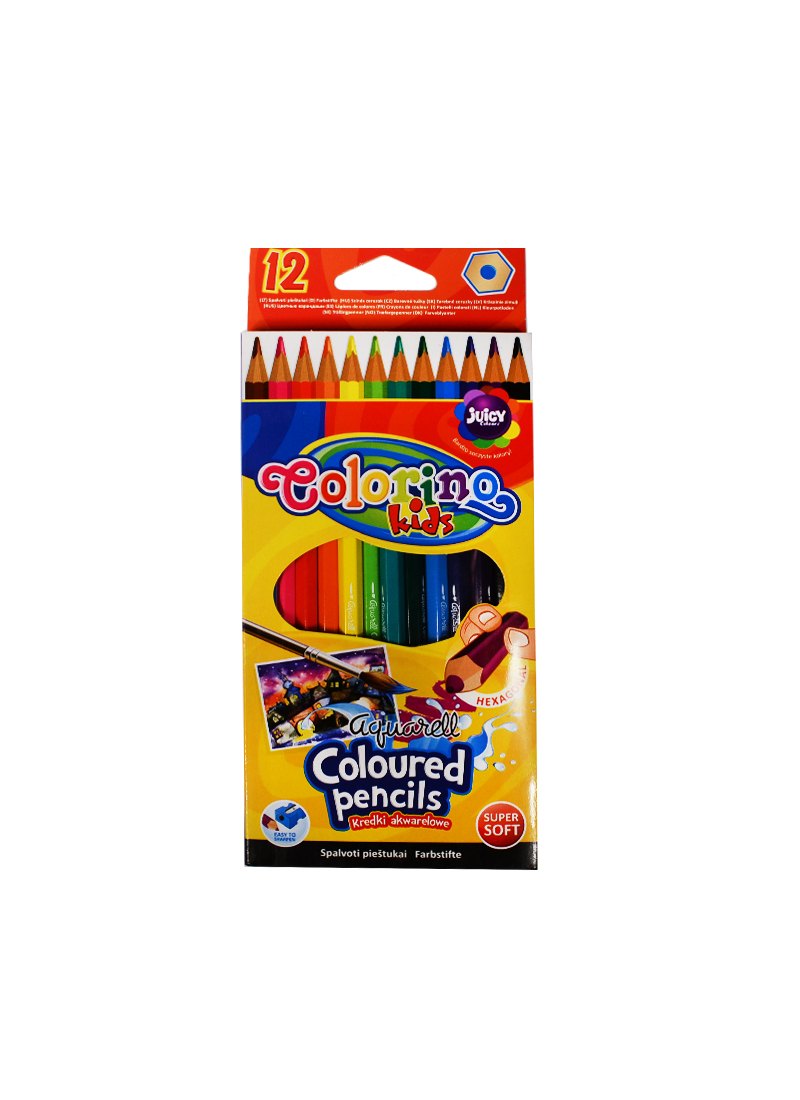 

Карандаши цветные Colorino, Kids, акварельные 12 цветов