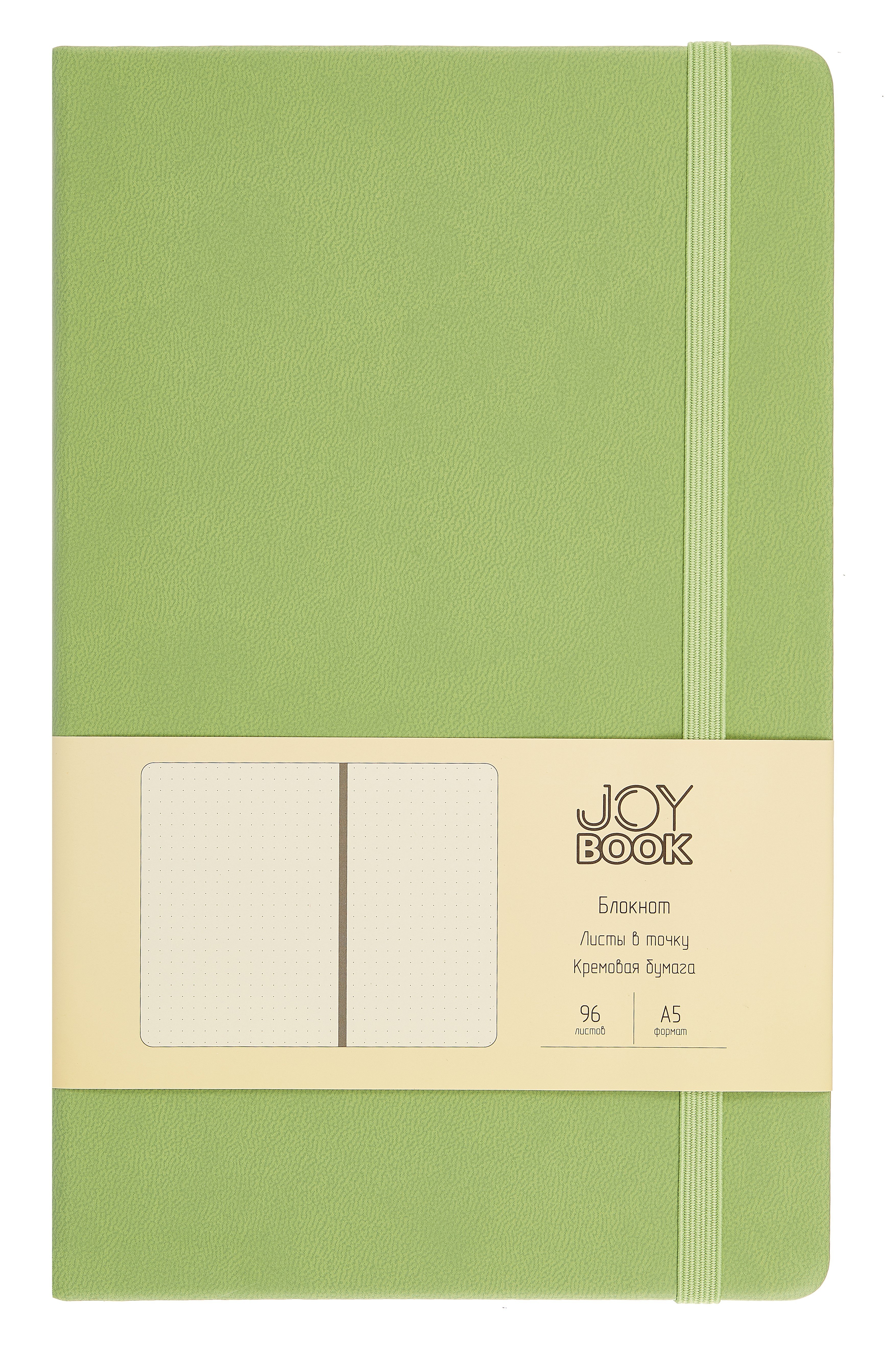 

Книга для записей А5 96л тчк. "Joy Book. Чай матча" иск.кожа, тонир.блок, скругл.углы, ляссе, резинка, карман на задн.форзаце