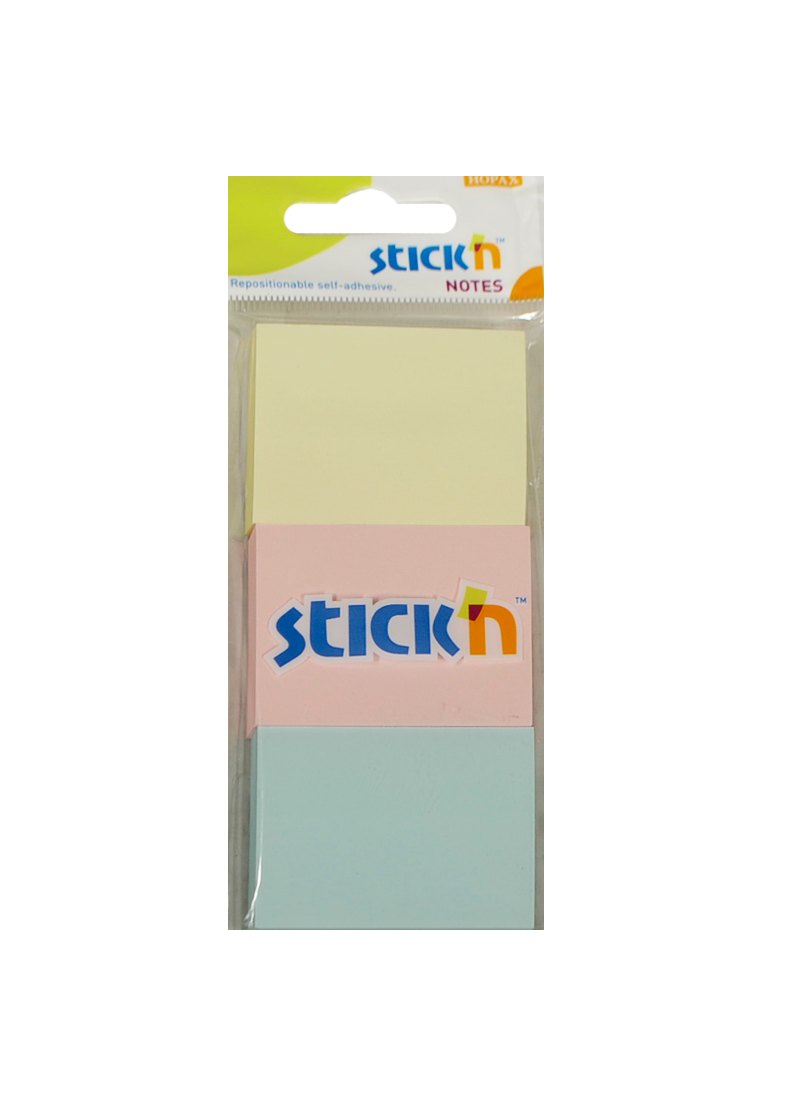 

Блок бумаги 38*50 самоклеящийся желт, роз, гол, STICK N, HOPAX