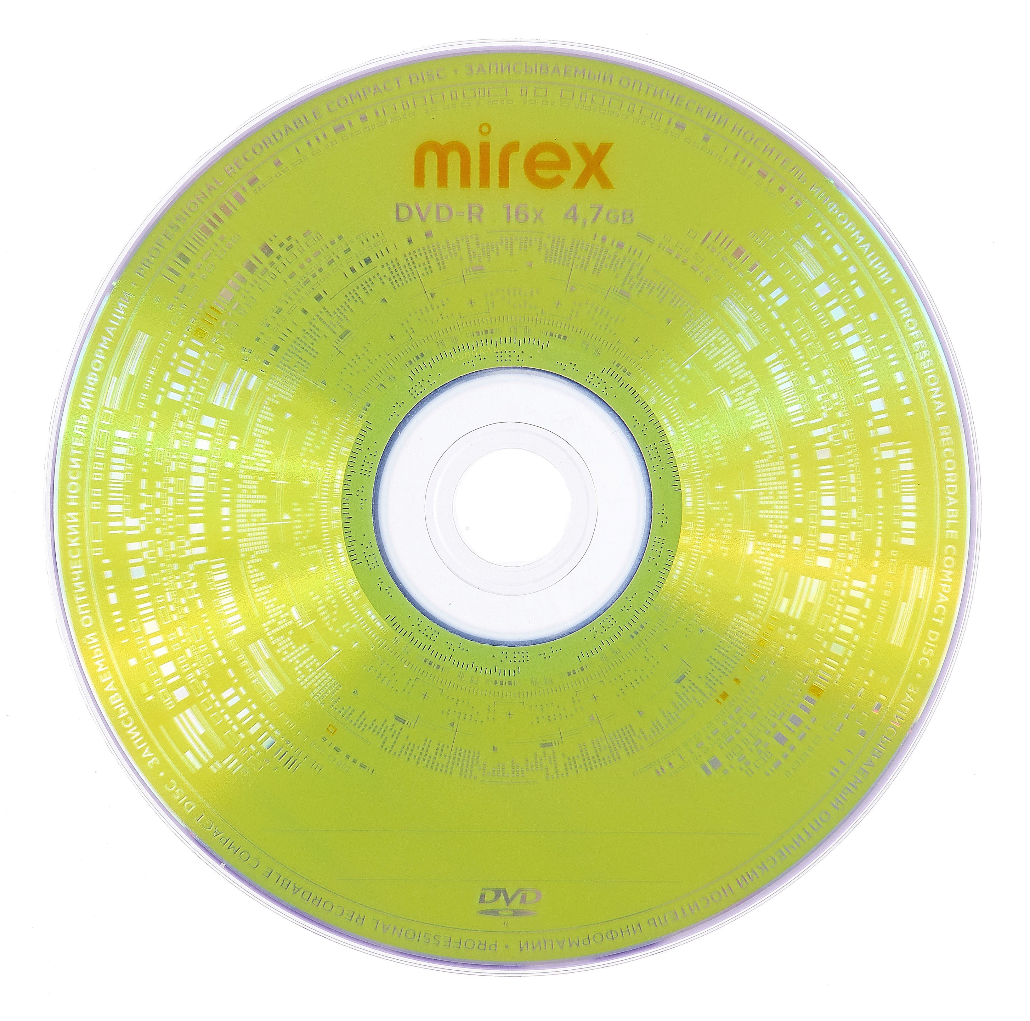 

Диск DVD-R 4,7Gb 16x, бум.конверт, 1шт, Mirex