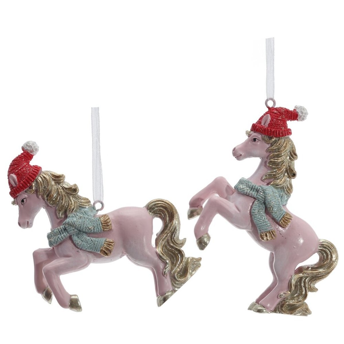 Фигурка декоративная подвесная Лошадка розовая 2 варианта 8х2х9 824192 539₽