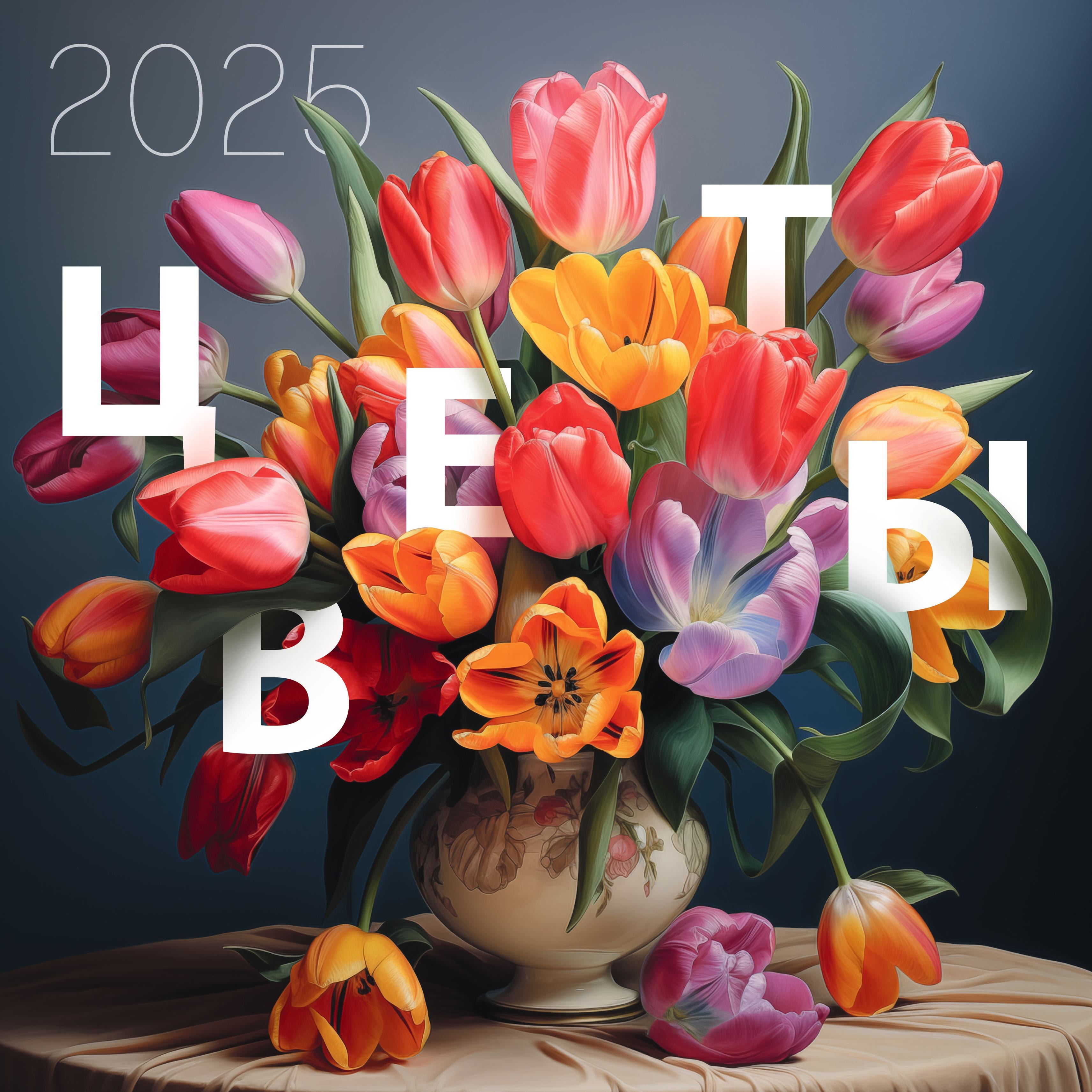 

Календарь 2025г 290*290 "Цветы" настенный, на скрепке