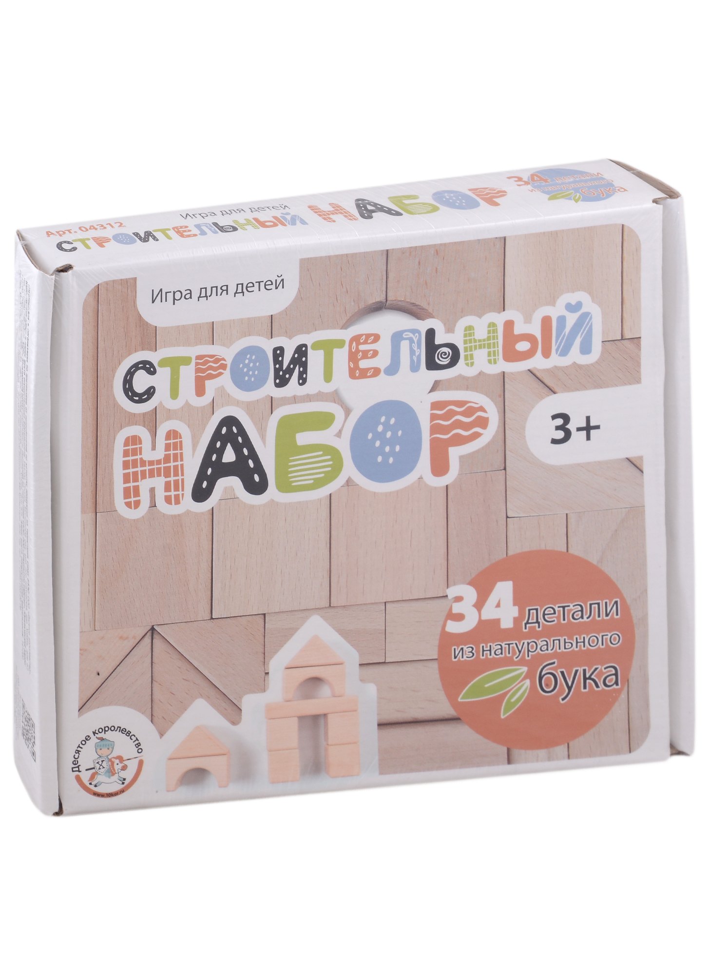 

Конструктор деревянный «Строительный набор» (34 эл.)