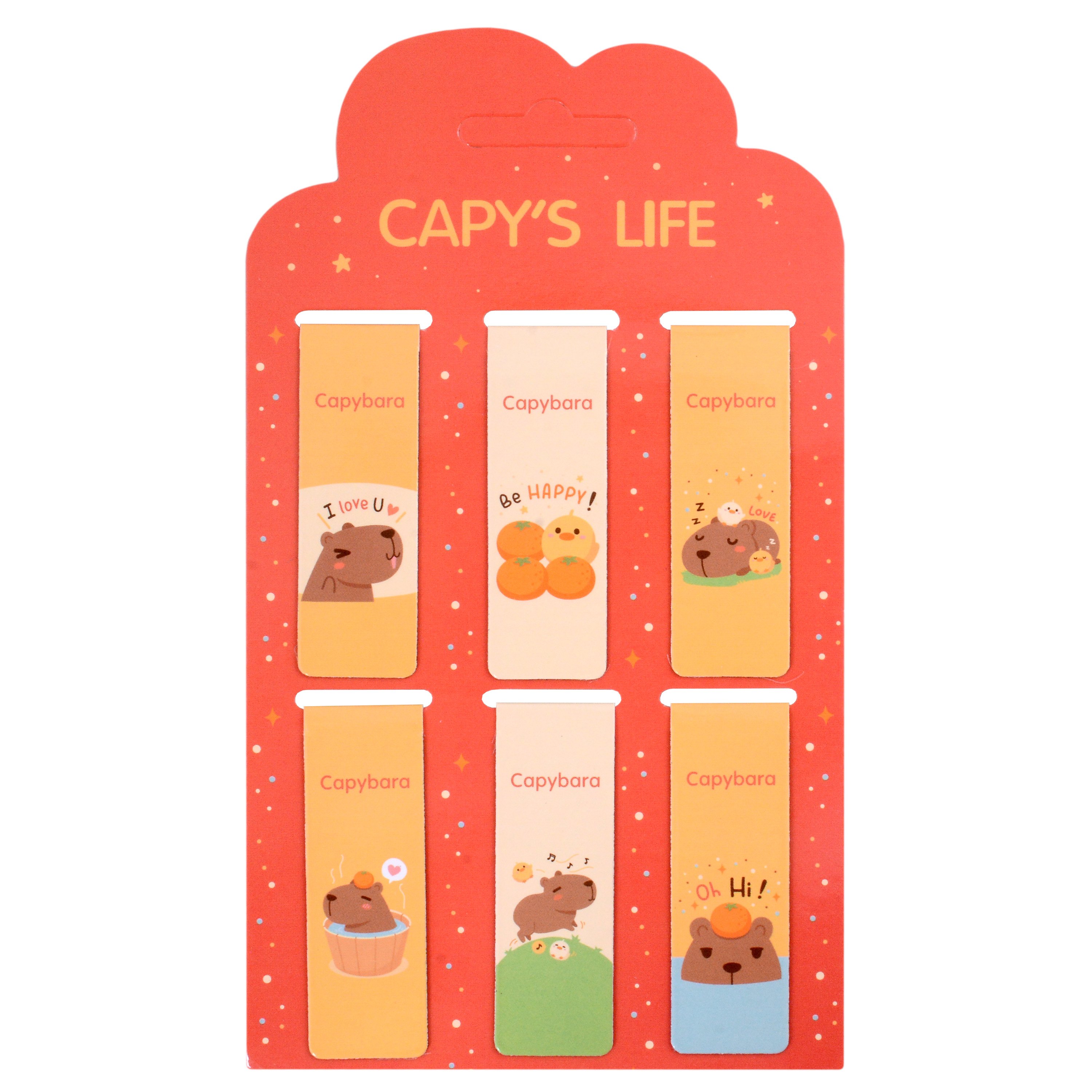 

Магнитные закладки Капибара Capys Life (6шт)