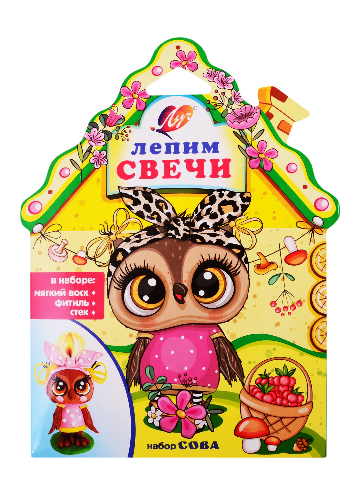 

Набор для лепки свечей Сова (30С 1905-08) (3+) (коробка) (Луч)