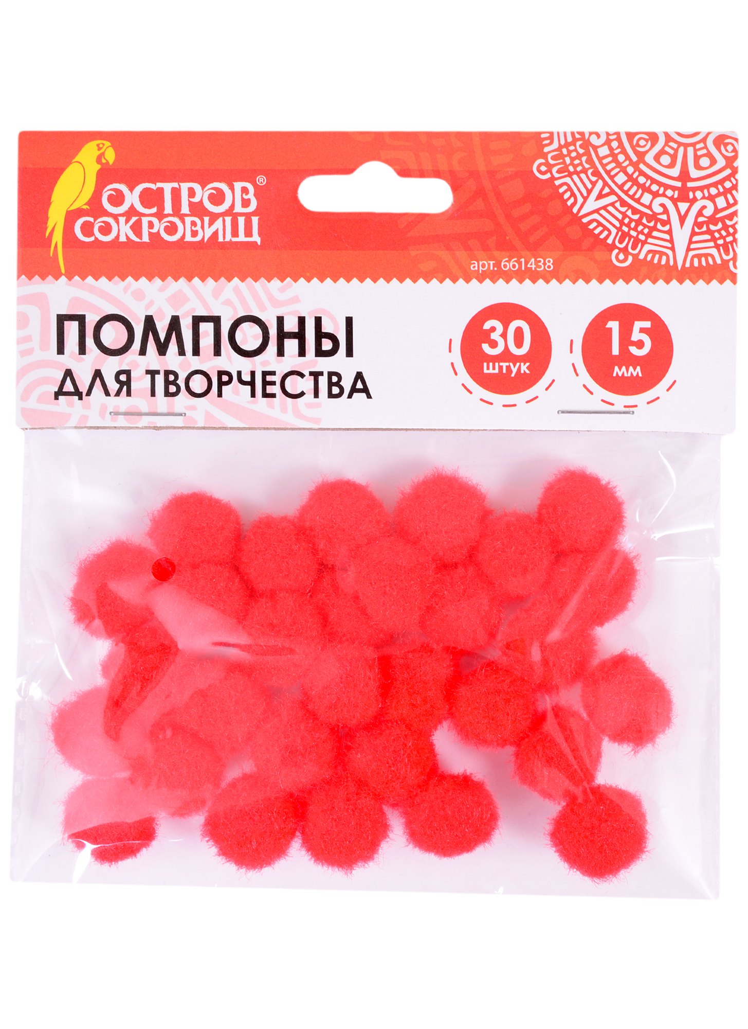 

Помпоны для творчества красные (15 мм) (30 шт) (661438) (3+) (упаковка) (Остров сокровищ)