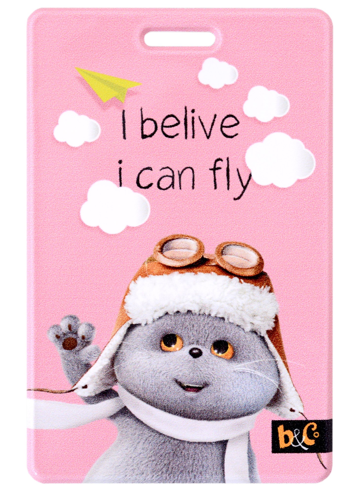 

Чехол для карточек вертикальный Басик I belive I can fly