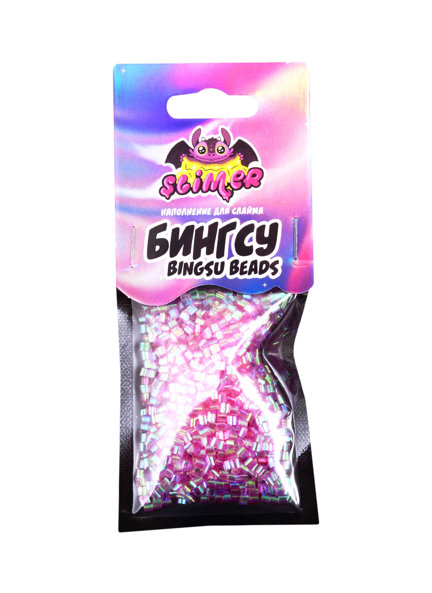 

Наполнение для слайма Бингсу розовый ТМ Slimer, пластик