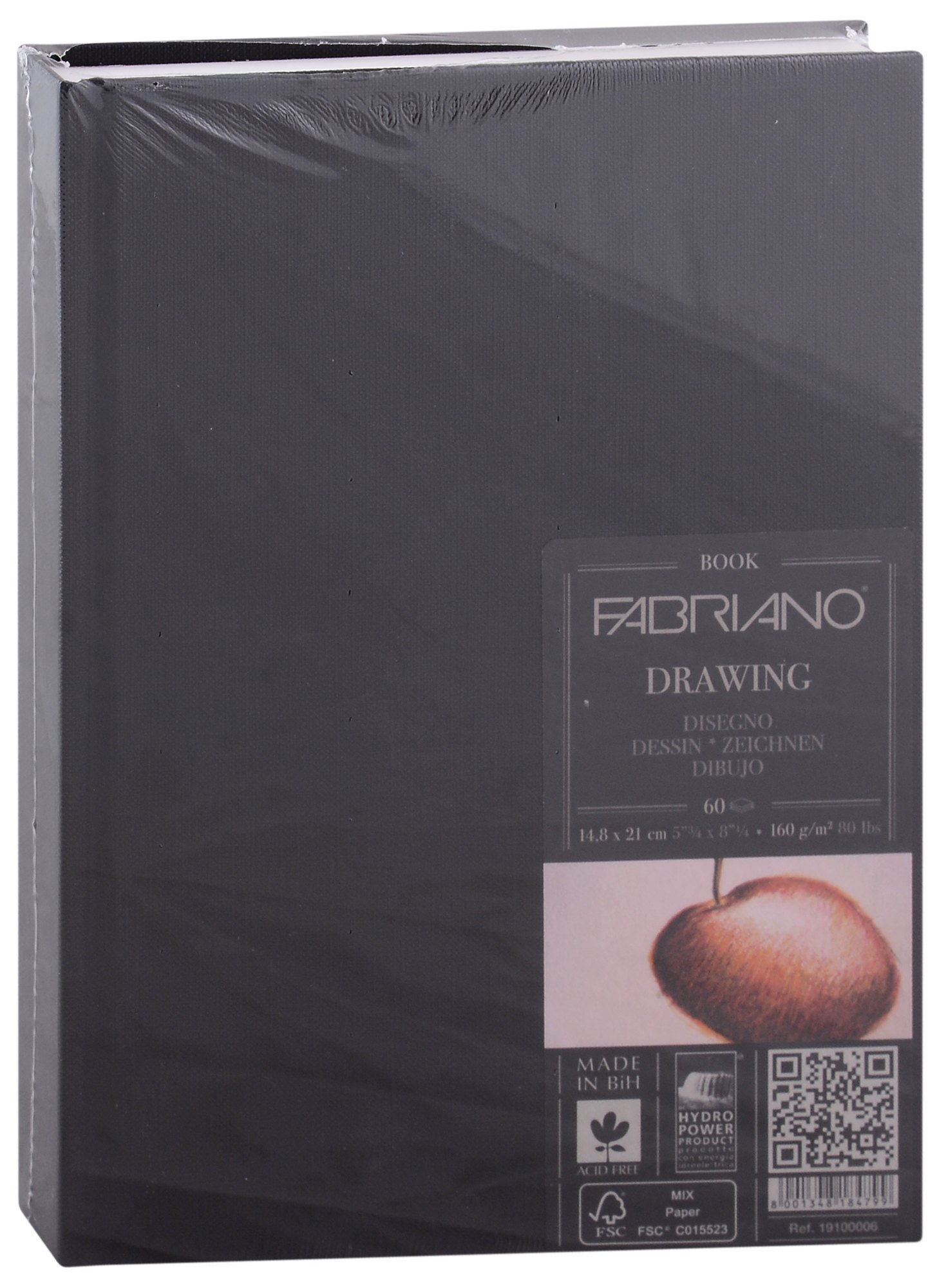 

Блокнот для зарисовок 14,8*21см 60л "Drawingbook (портрет)" 160г/м2, Fabriano