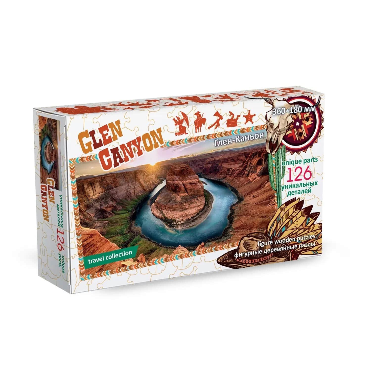 

Пазл фигурный деревянный Travel collection. Глен-Каньон 126 элементов