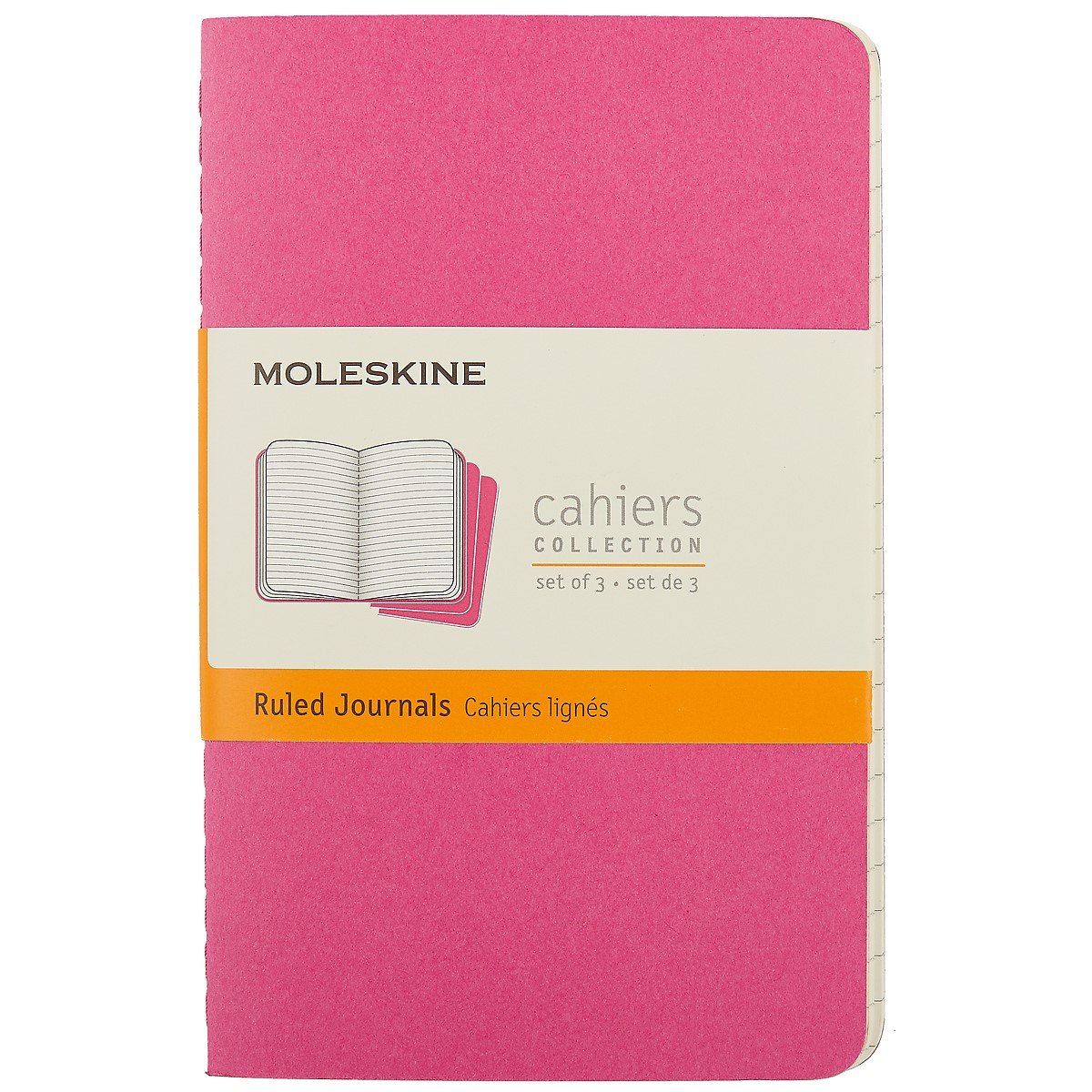 

Записная книжка Moleskin Cahier Journal Pocket, 3 шт, розовый неон, 32 листа, А6