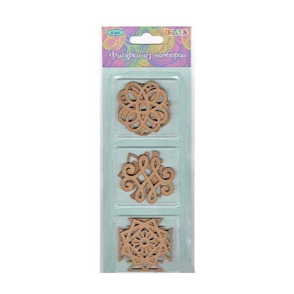 

Фигурки из чипборда. 6 штук. "Арабески 2". -Китай: (Decola). LAC-204 349132