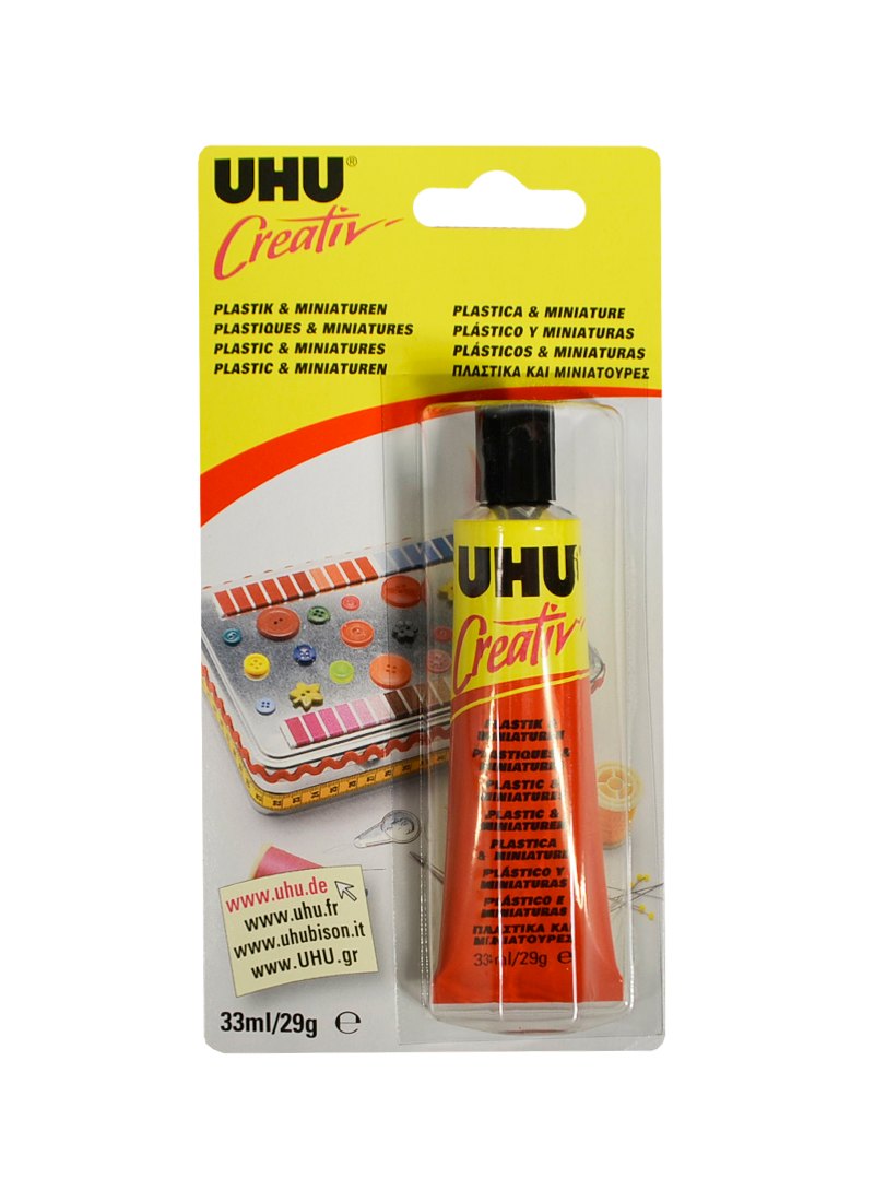 

Клей 29г для пластика и худ.миниатюр "Creativ", блистер, UHU