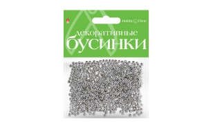 

Набор для творчества, HOBBY TIME, Бусины круглые Серебряные Ø 3мм