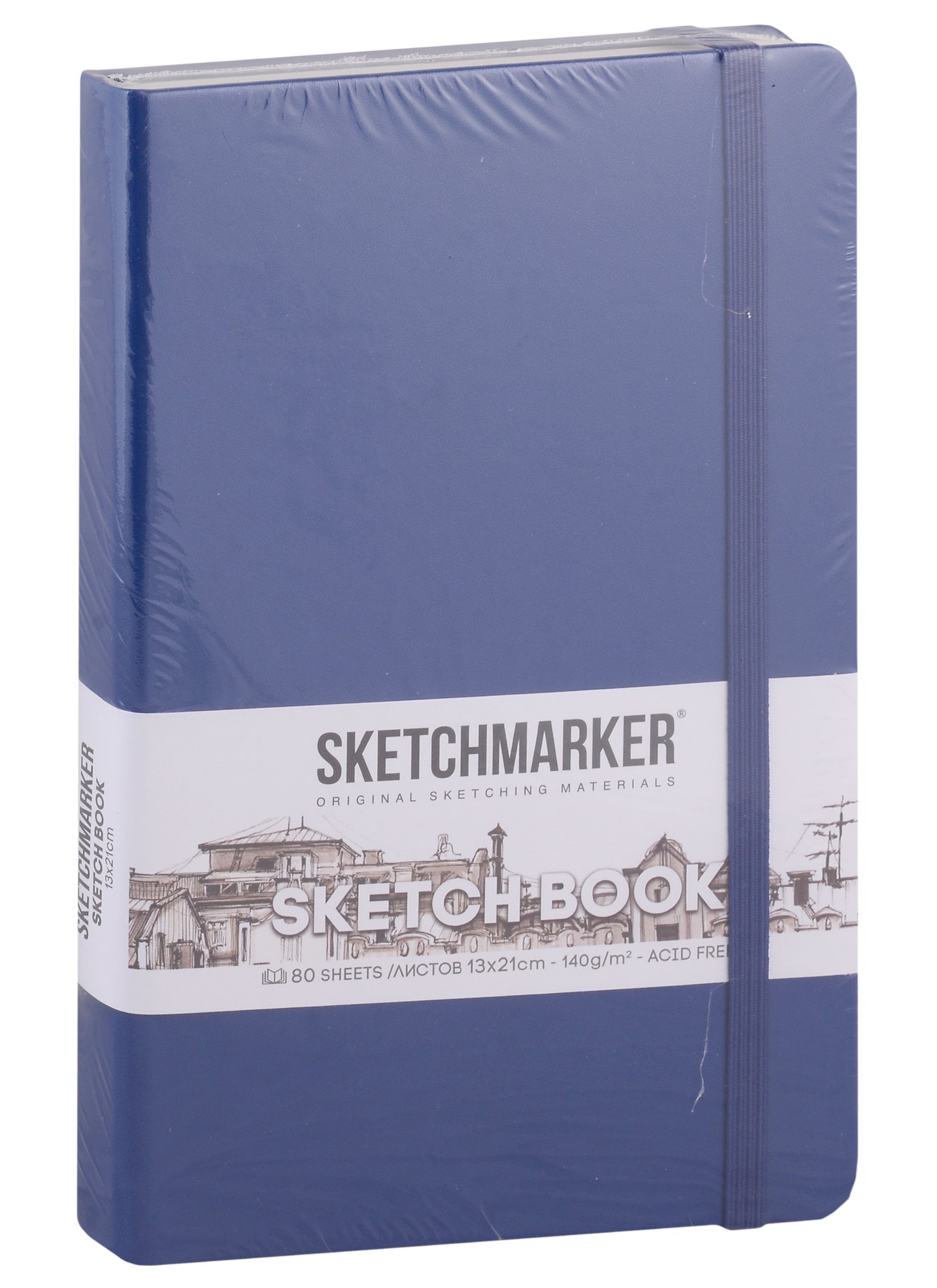 

Скетчбук 13*21 80л "Sketchmarker" королевский синий, нелинованн. 140г/м2, слоновая кость, тв.обл.