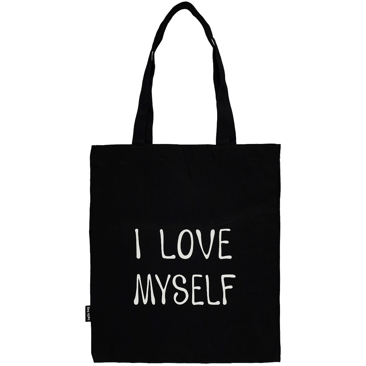 

Сумка-шоппер I love myself черная, текстиль 40см.*32см.