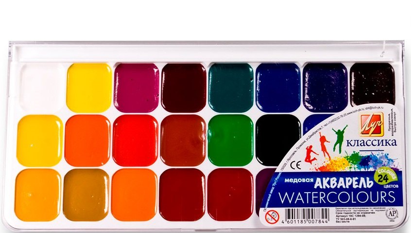

Краски акварельные "Классика", 24 цв., Луч