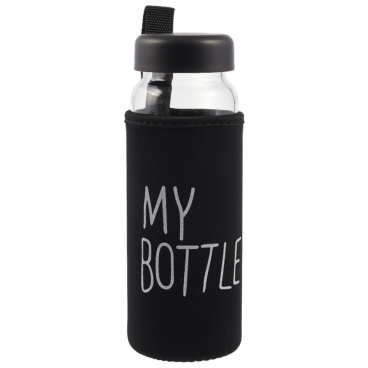

Бутылка в чехле My bottle/Май ботл черная (стекло) (500мл)