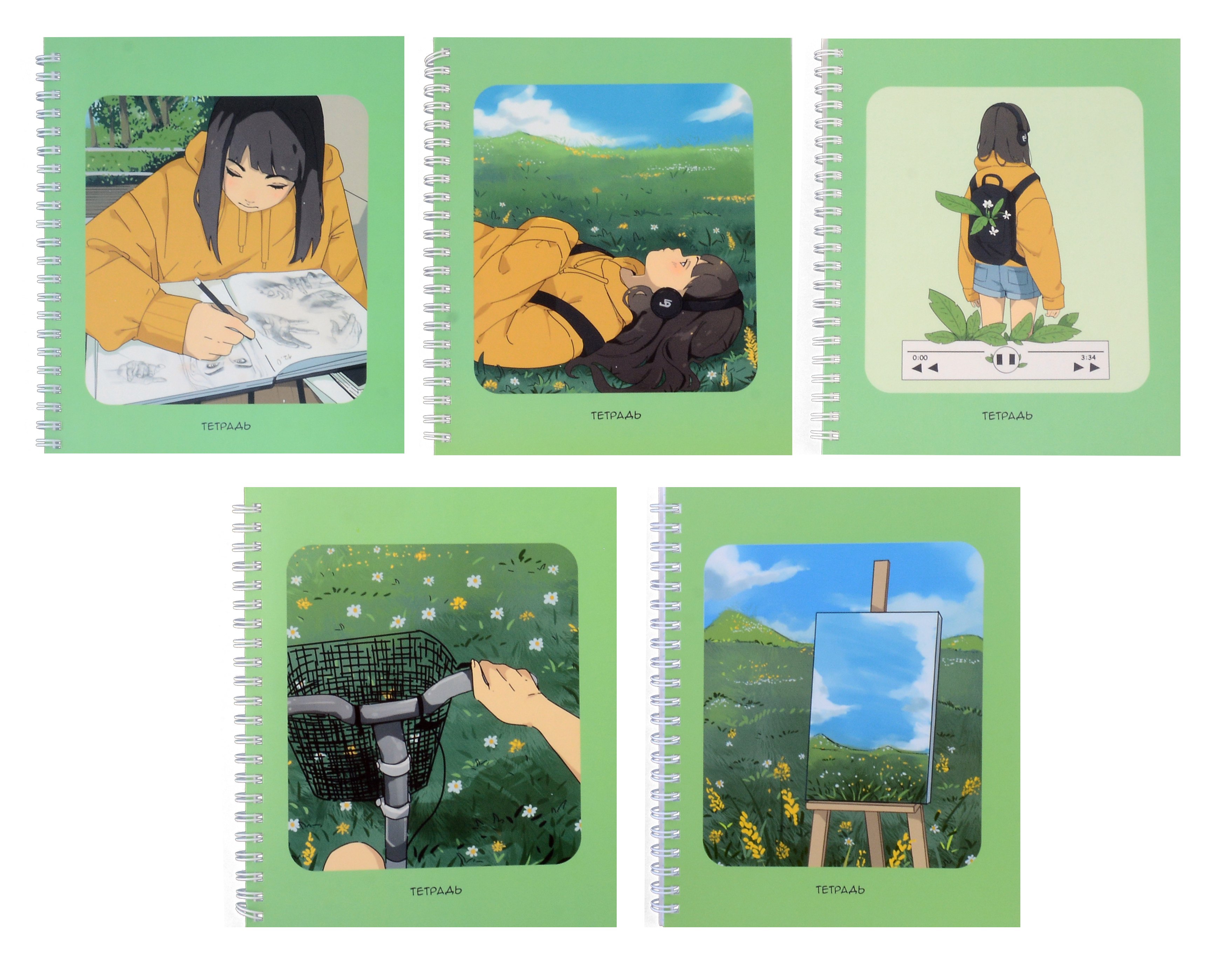 

Тетрадь в клетку Listoff, "Summer (Эксклюзив)", 96 листов, в ассортименте
