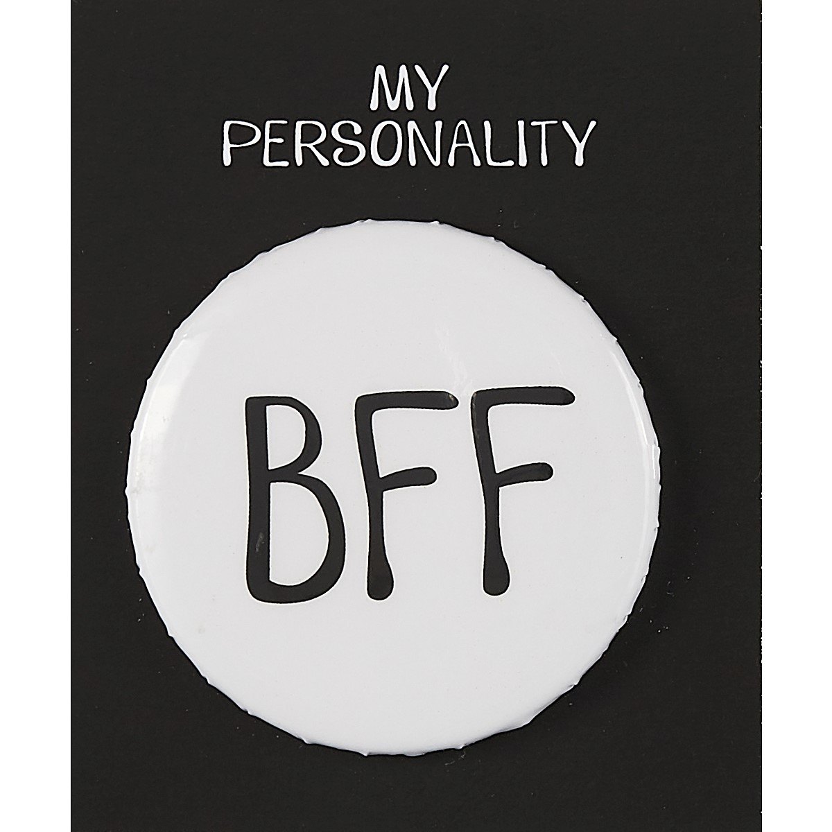 

Значок круглый BFF (белый) (металл) (38мм)