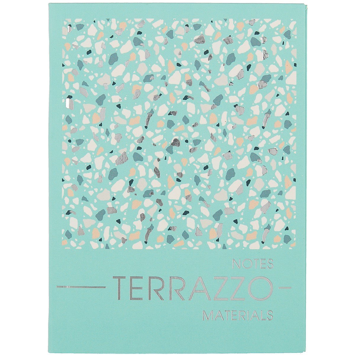 

Записная книжка А6 80л тчк. "MATERIALS. TERRAZZO" интегр.обл., ламинация soft touch, тиснение фольгой