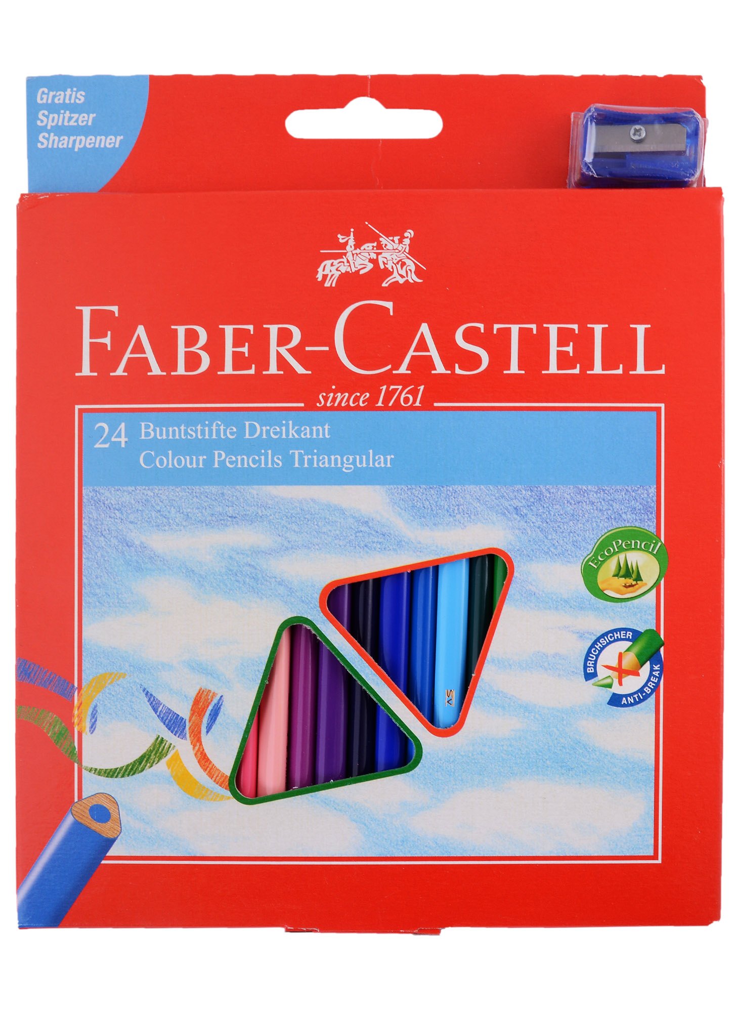 

Карандаши цветные Faber-Castell, Ecopen, 24 цвета с точилкой