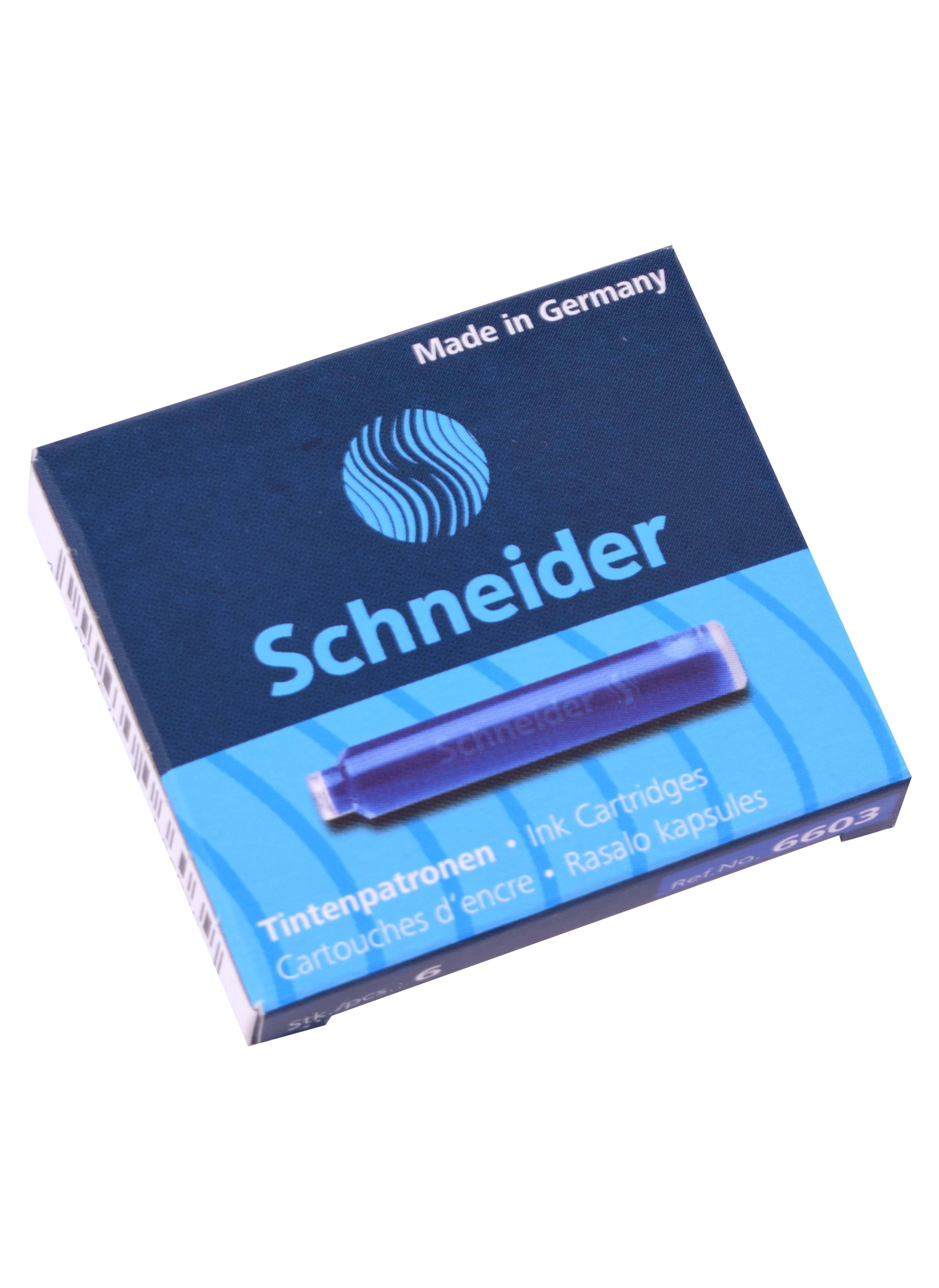 

Картриджи для перьевой ручки набор 6шт, синий, SCHNEIDER