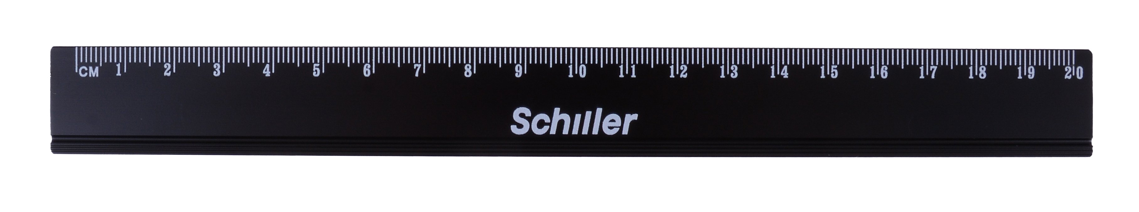 

Линейка 20см металлическая, черная, Schiller