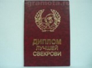 Диплом лучшей свекрови AE0000355 Мастер 90₽