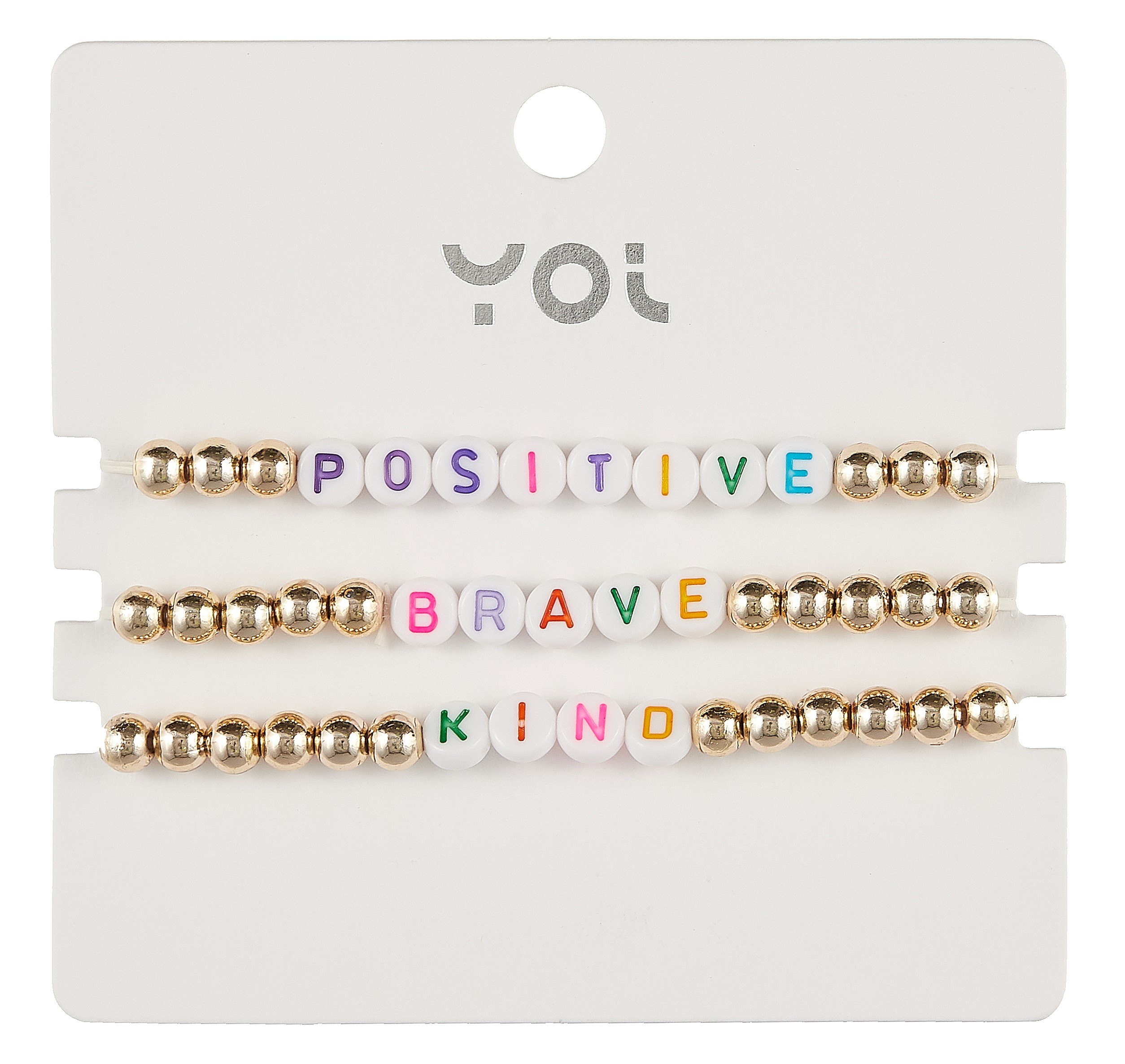 

Набор браслетов Yoi, Positive, 16 см, 3 штуки