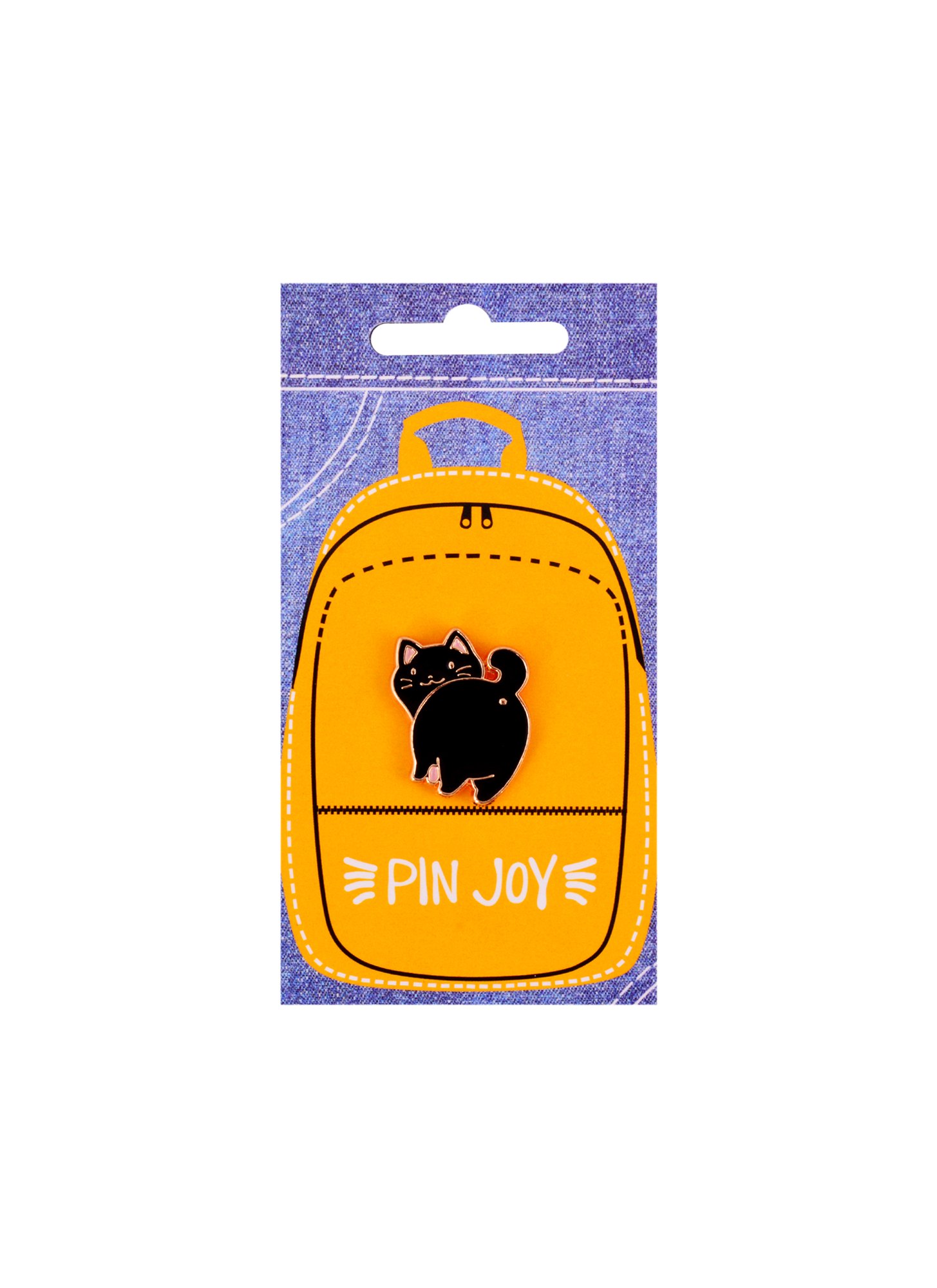 

Значок Pin Joy Котик с хвостиком (черный) (металл) (12-08599-920)