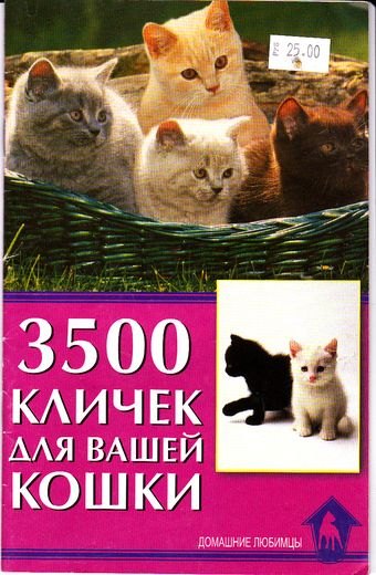 

3500 кличек для вашей кошки.