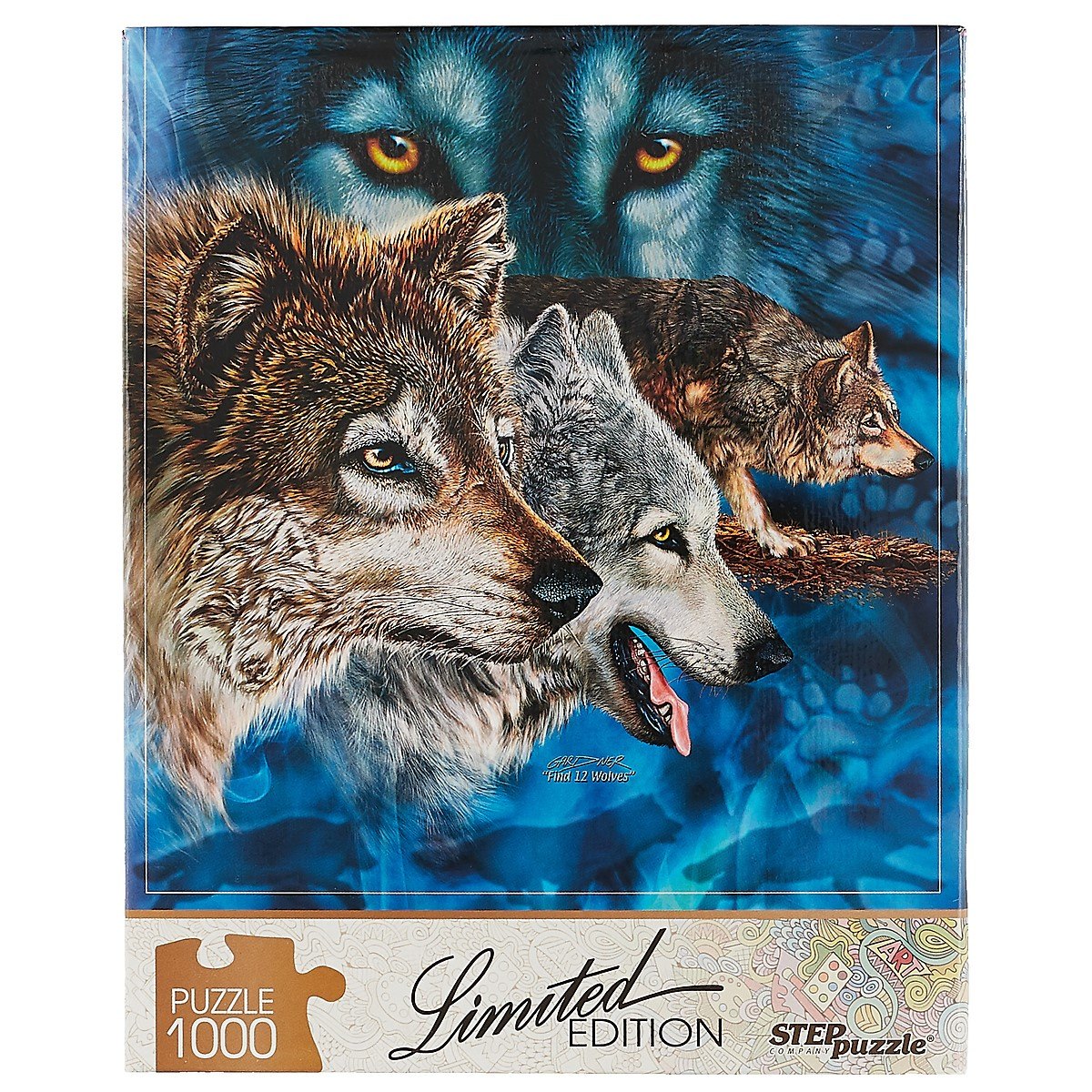 

Пазл Найди 12 волков (Limited Edition) Step puzzle 1000 эл.,68*48см.. 79806