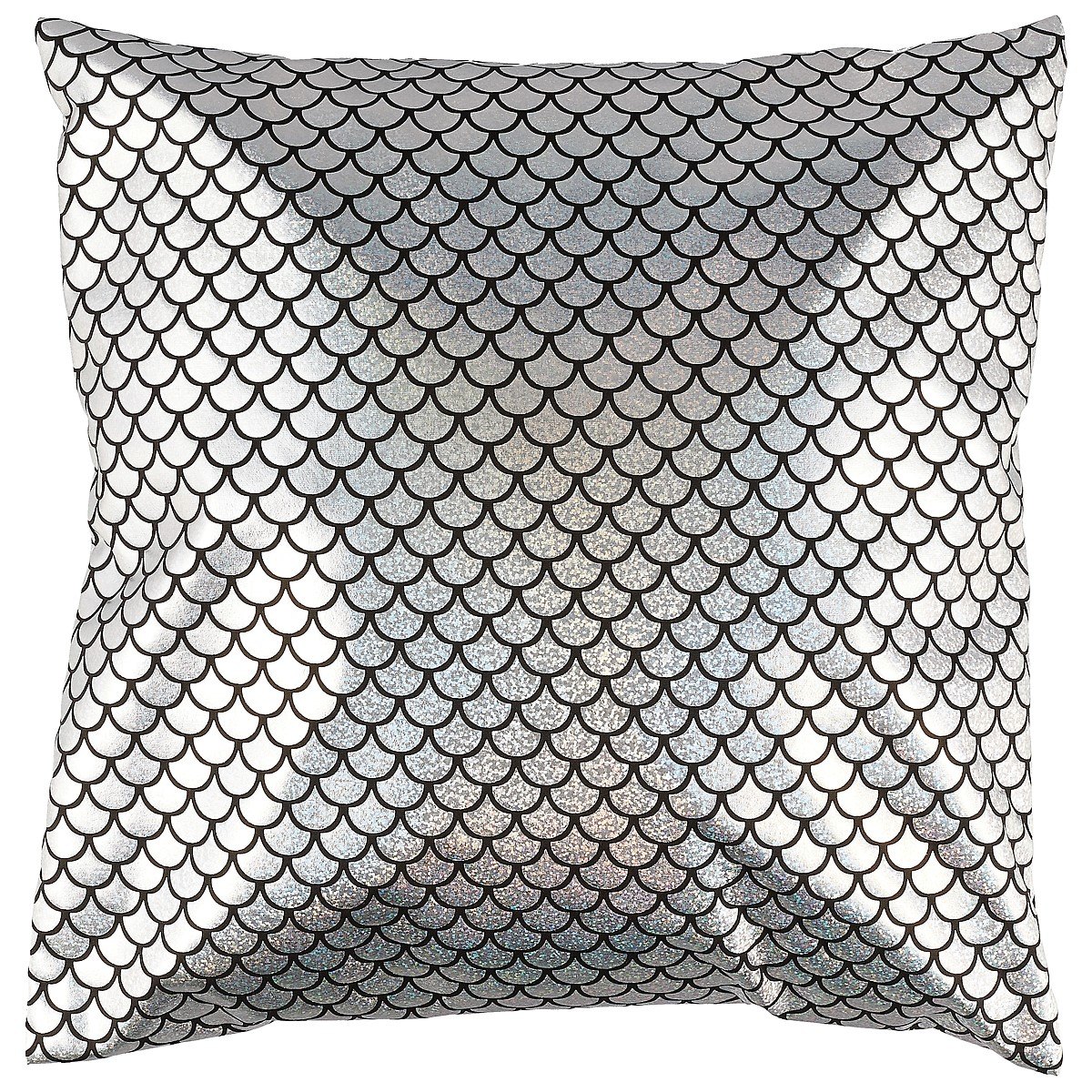 

Подушка с узором Чешуя (серебро) (40х40) (текстиль)