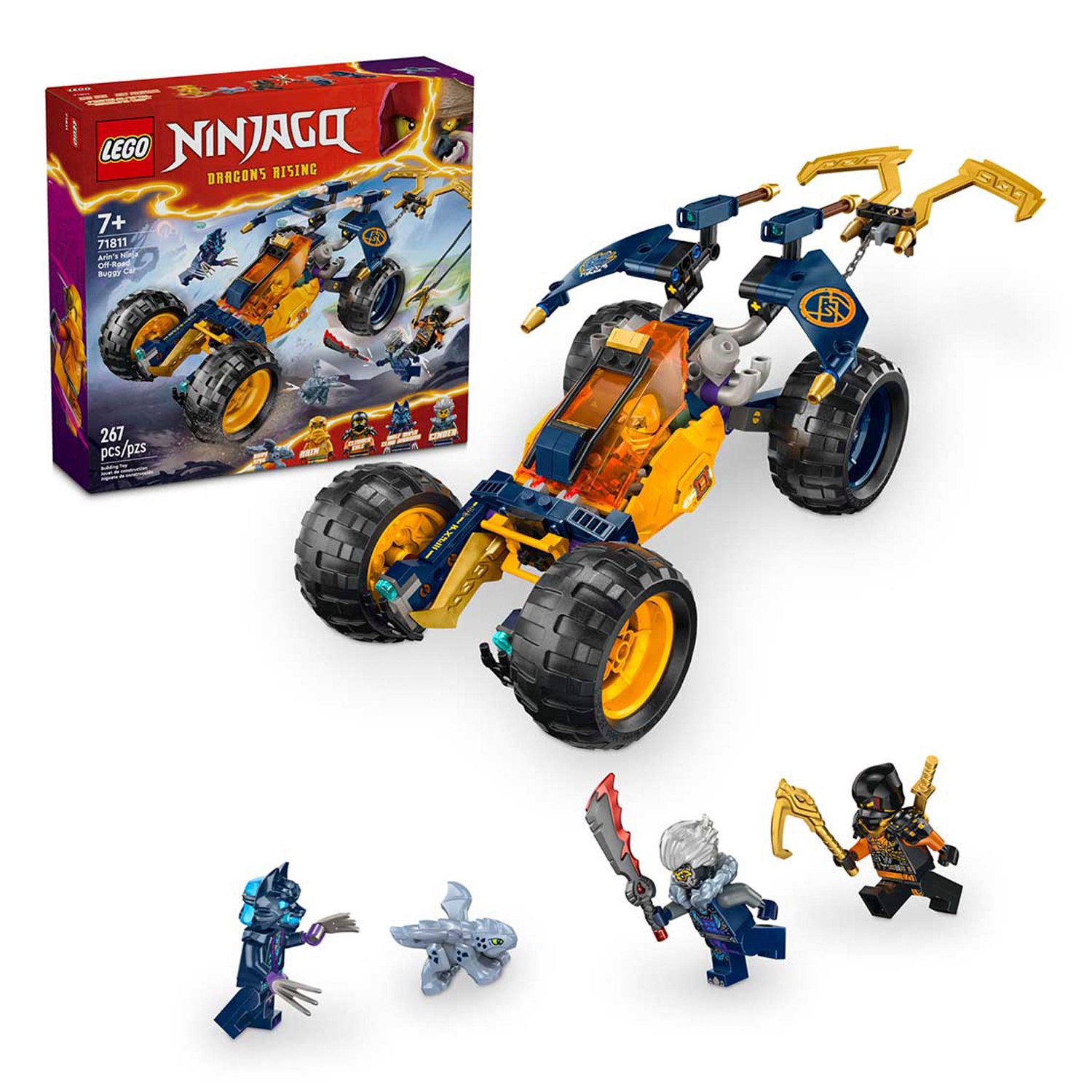 71811 Конструктор детский LEGO Ninjago Внедорожная машина-багги Арина 267 деталей возраст 7 7590₽