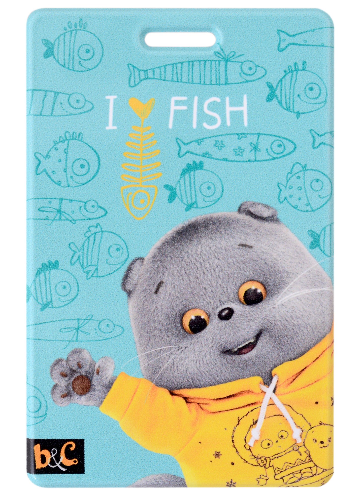 

Чехол для карточек вертикальный Басик I love fish