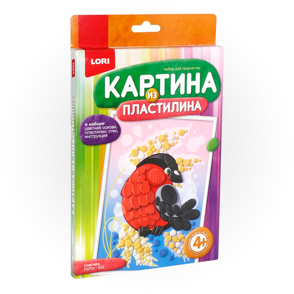 

Картина из пластилина Снегирь (4+) (Пз/Пл-002) (Живопись из пластилина) (коробка) (Lori)