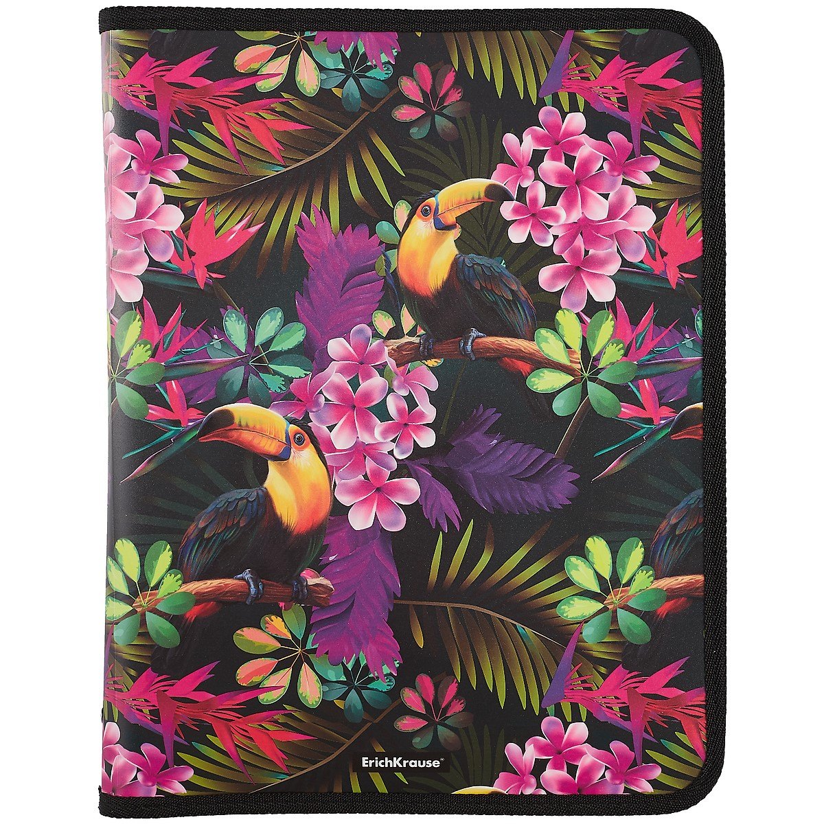 

Папка для тетрадей A4+ "Tropics" молния с трех сторон, пластик, Erich Krause