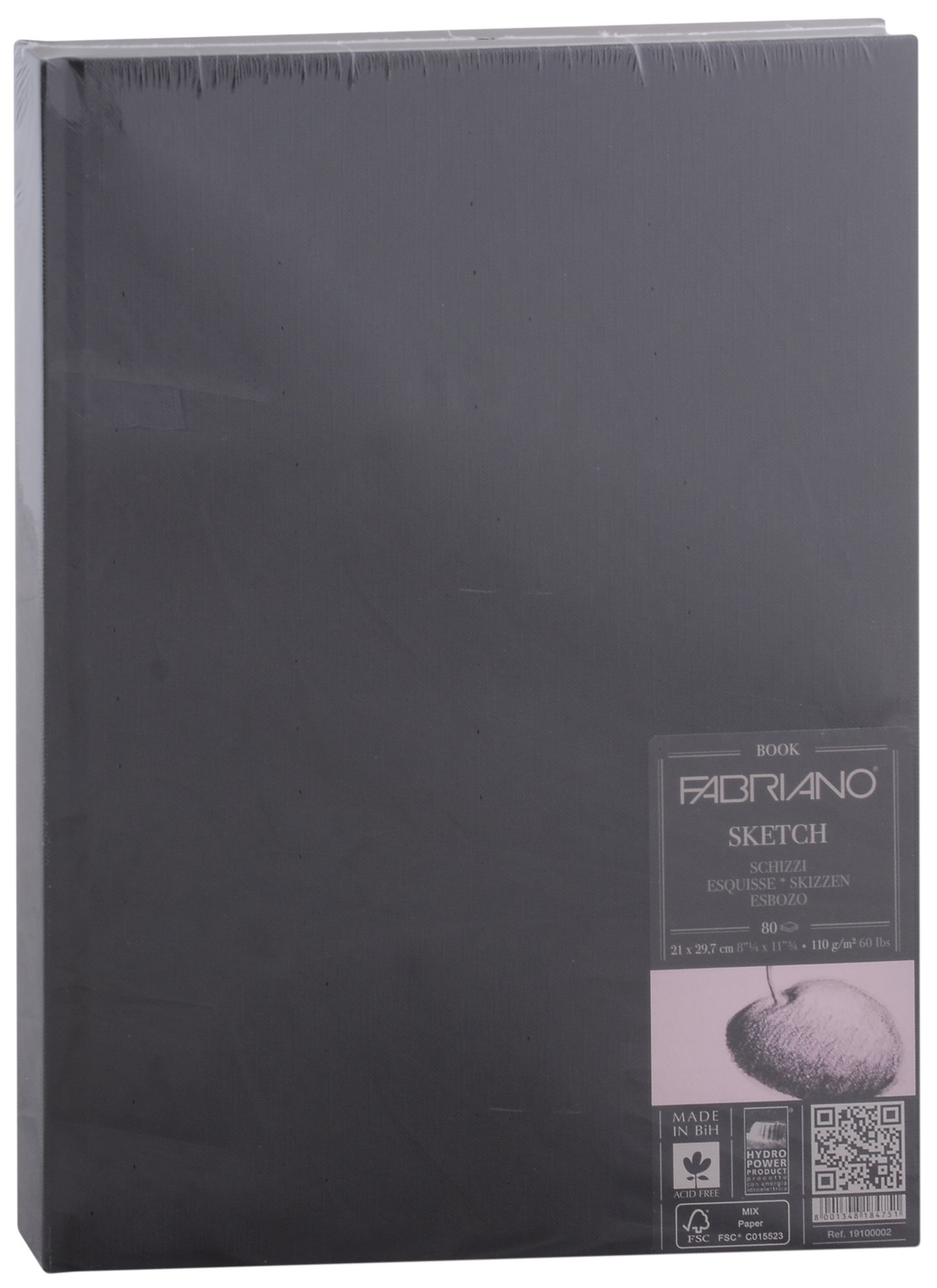 

Блокнот для зарисовок 21*29,7см 80л "Sketchbook (портрет)" 110г/м2, Fabriano