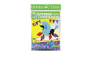 

Набор для творчества, HOBBY TIME, Набор №8. Картина из помпонов Собака