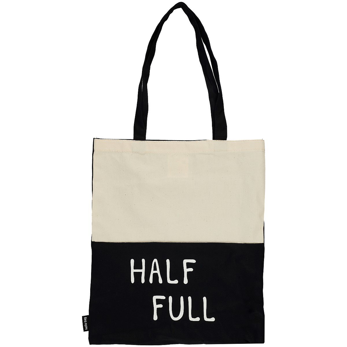 

Сумка-шоппер Half full (бежевая/черная,) текстиль 40см.*32см.