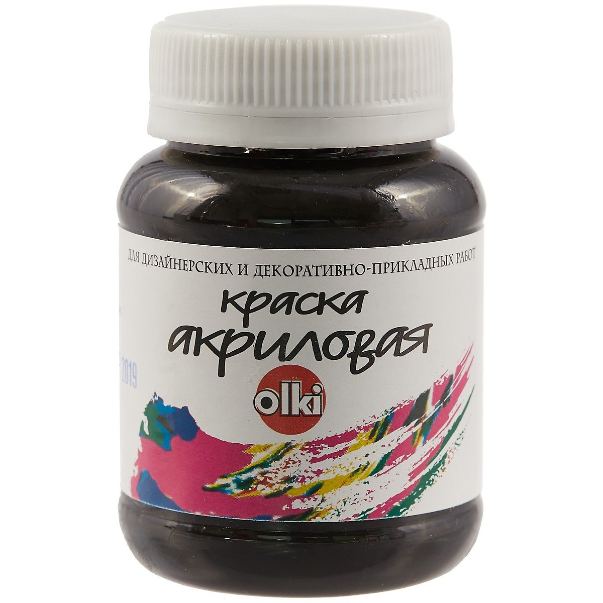 

Акриловая чёрная краска olki, 100 мл