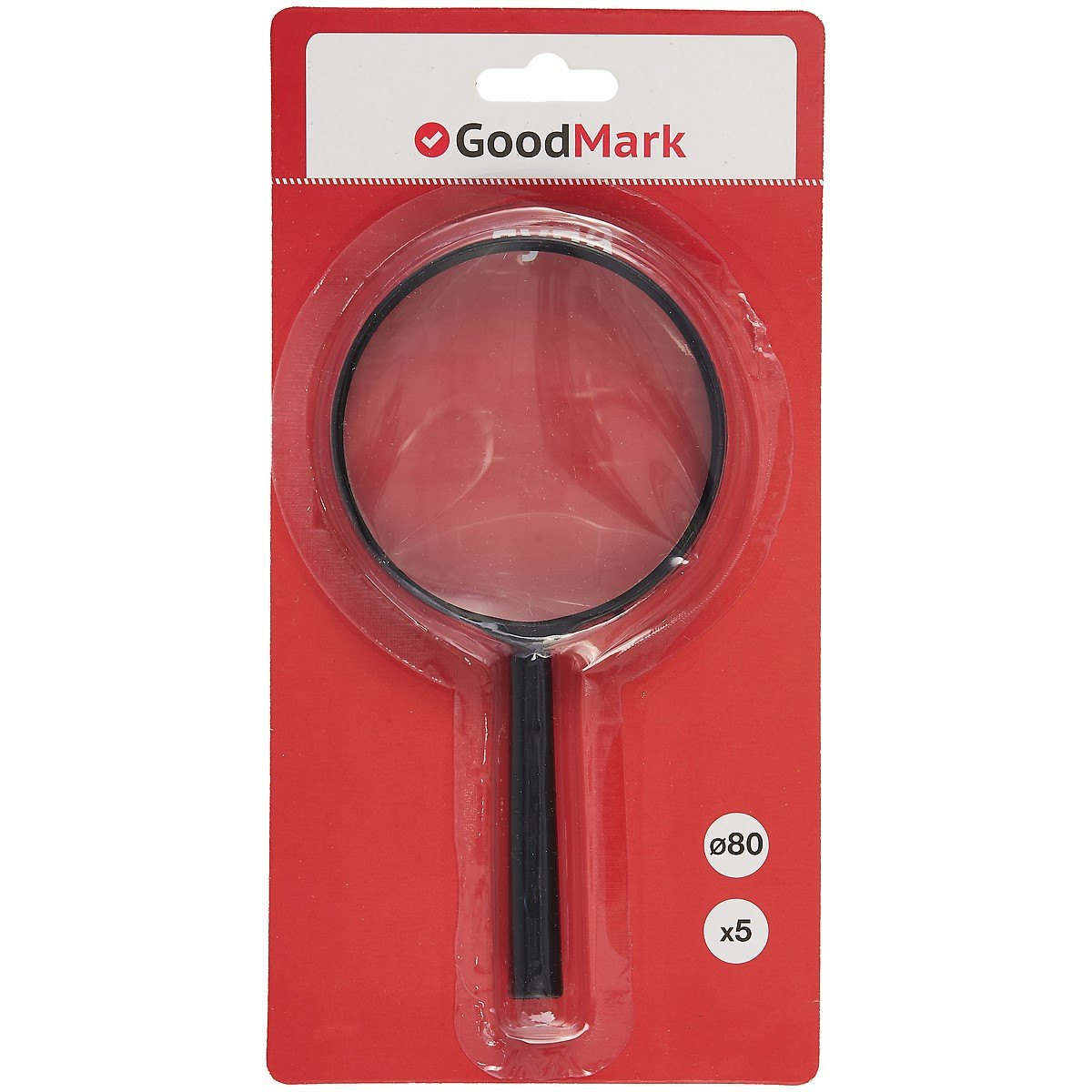 

Лупа 80мм 5-кратная, блистер, GoodMark