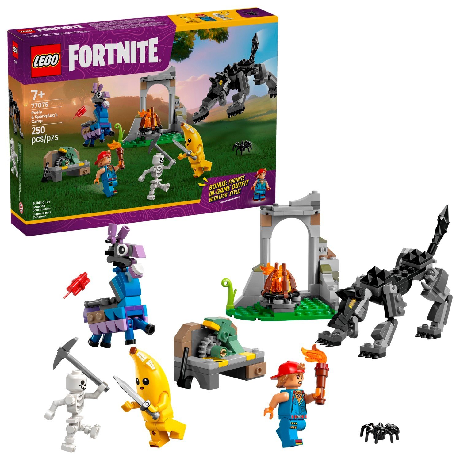 77075 Конструктор детский LEGO Fortnite Лагерь Пили и Спаркплаг 250 деталей возраст 7 2690₽