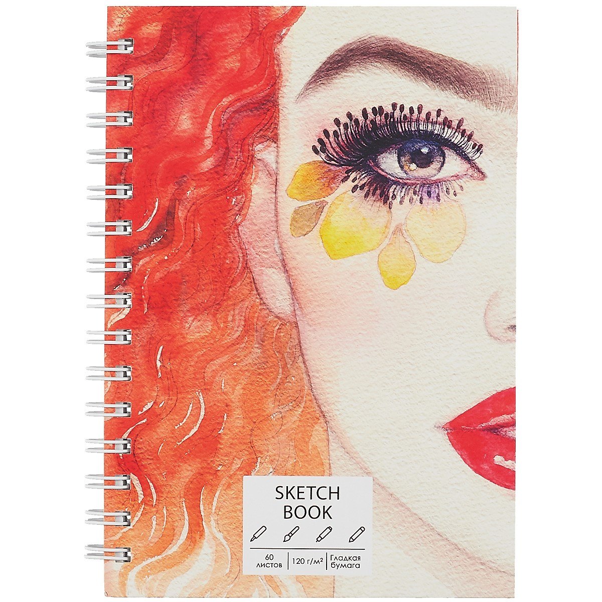 

Скетчбук А5 60л "SKETCHBOOK. Picture", 120г/м2, софт. тач, евроспираль