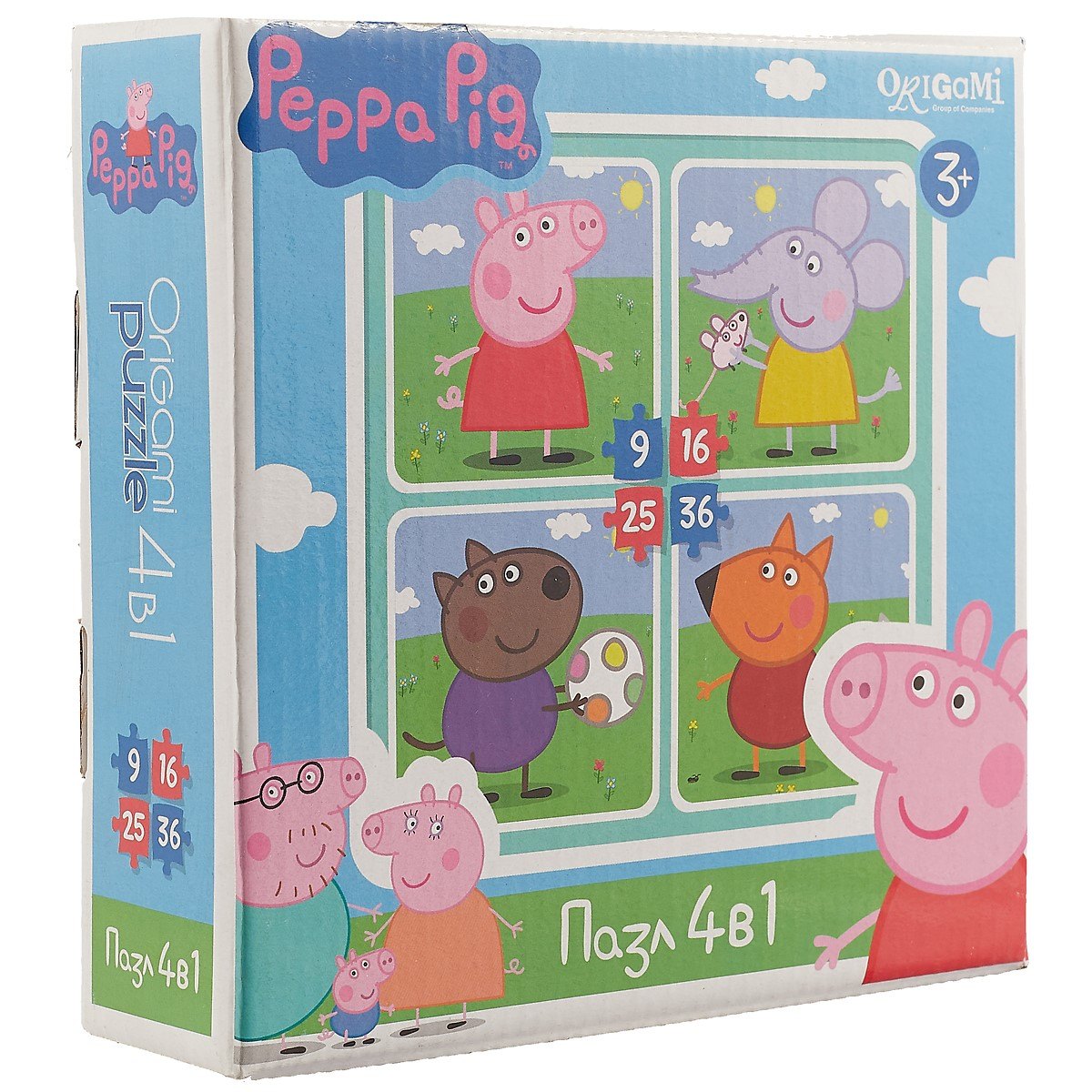

Пазл Оригами 4в1 9-16-25-36эл Peppa Pig На прогулке 01598