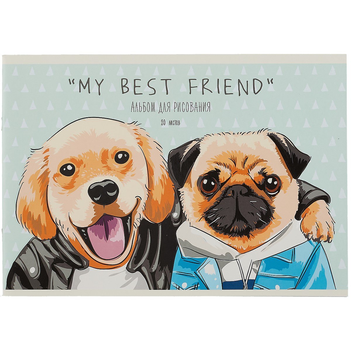 

Альбом для рисования Listoff, Best friend, А4, 20 листов, на скрепке